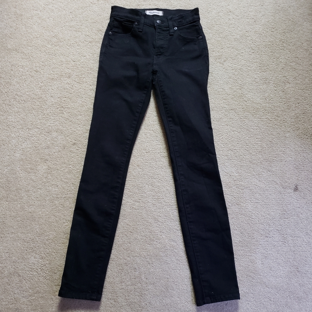 Madewell High Rise Black Jeans 28